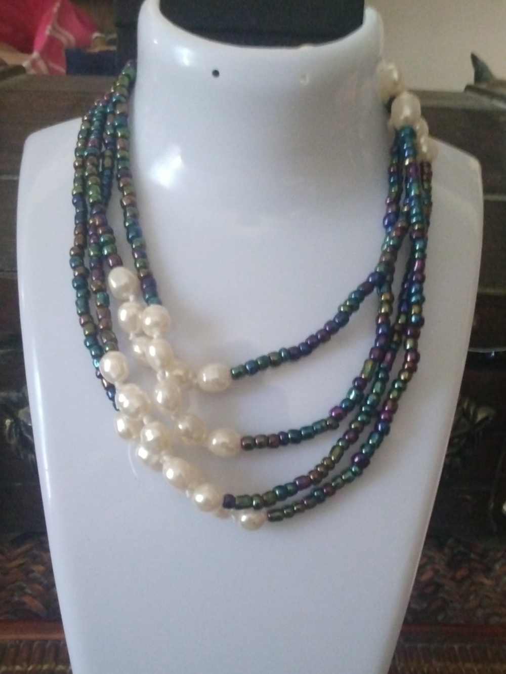 Multicolor Beaded Layered Necklace